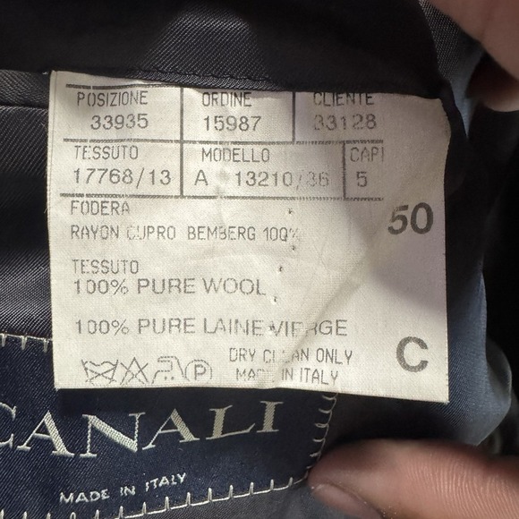 Canali Blazer Mens 50 Wool Two Button Sport Coat Jacket Holt Renfrew (Read) - Picture 4 of 8